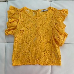 Zara yellow mustard top. Size: Small